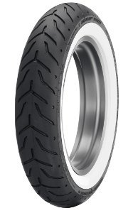 Dunlop D 408 F H/D Www 130/90b16 Tl 67h Valkosivu Wide White Wall M/C Etupyörä Moottoripyörän Rengas