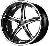 Alumiinivanne Vertini Fairlady Black Mach Face | 8x17 | 5x100 | ET35 | KR57