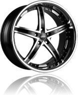 Alumiinivanne Vertini Fairlady Black Mach Face | 10x20 | 5x112 | ET35 | KR66