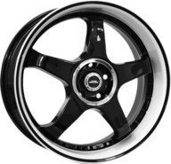 Alumiinivanne Inter Action Sprint Black / White | 7x16 | 4x100 | ET40 | KR73