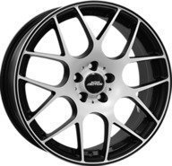 Alumiinivanne Inter Action Universe Dull Black / White polished | 6