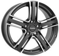 Alumiinivanne Irmscher Spectra Exclu. Dull Black / Polish | 7x17 | 5x115 | ET40 | KR70