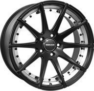 Alumiinivanne Monaco Tabac Dull Black / Polish | 9x18 | 5x112 | ET32 | KR73