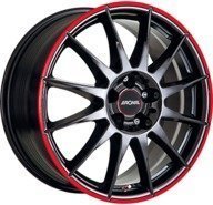 Alumiinivanne Ronal R54 Mcr Black / Red | 8x18 | 5x112 | ET45 | KR76