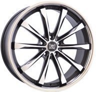 Alumiinivanne Soleil Lxf2 Dull Black / Polished / Stainl | 10x20 | 5x112 | ET32 | KR73
