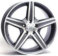 Alumiinivanne WSP Italy Amg Capri W758 Anthracite Polished | 8x18 | 5x112 | ET30 | KR66