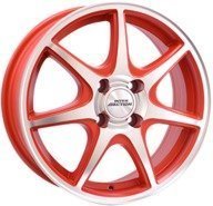 Alumiinivanne Inter Action Ice Red Dull / Polished | 6x15 | 4x100 | ET40 | KR73
