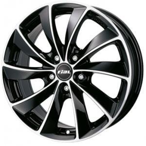 Rial Lugano Diamond Black Polished Front 7.5x16 5/112 ET38 B70.1